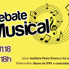 #20941 "Debate musical" acontece nesta segunda, 19/11