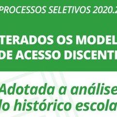 #20967 IFRN anuncia mudanças na seleção para Cursos Técnicos Subsequentes 2020.2