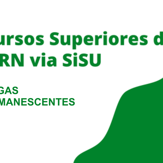 #21218 Divulgada convocação para preenchimento de vagas remanescentes do SiSU 2020.2
