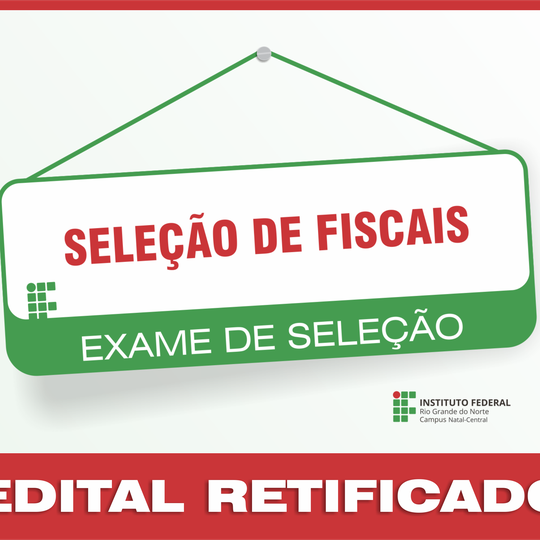 #21449 Retificação do edital da seleção de fiscais está disponível 
