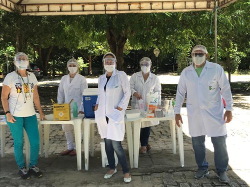 Servidores dos campi Natal - Central e São Gonçalo do Amarante colaboraram com as aplicações de vacinas.