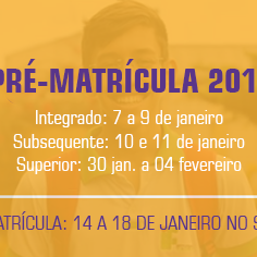 #21743 Divulgado cronograma de matrículas para o semestre 2019.1