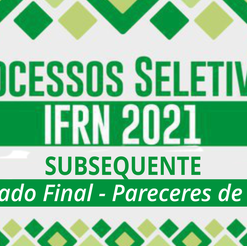 #22037 CNAT divulga resultado final dos pareceres de renda para Cursos Técnicos Subsequentes