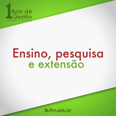#22113 Um ano de gestão: Ensino, Pesquisa e Extensão e as funções do Instituto