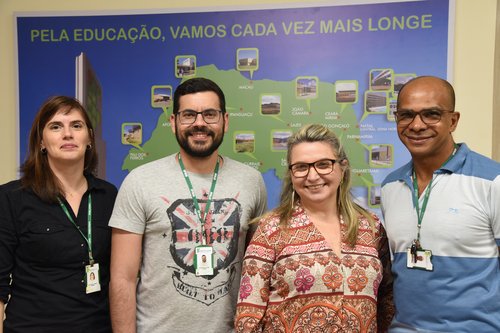 Membros da comissão de Planejamento e Desenvolvimento Institucional do IFRN: da direita para a esquerda: Robercy Alves, Patrícia Maia, Alikson Oliveira e Solange Thomaz.