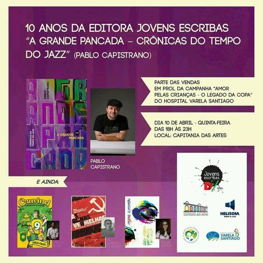 #22827 Professor do IFRN lança livro hoje (10) na Capitania das Artes