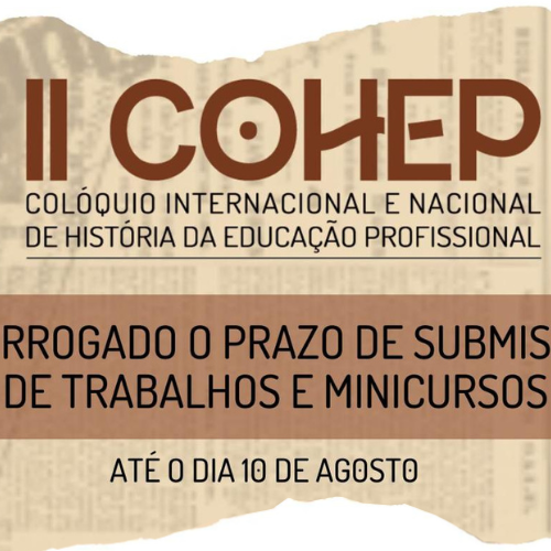 #23021 Colóquio recebe inscrições para submissão de trabalhos até quarta, 10/8