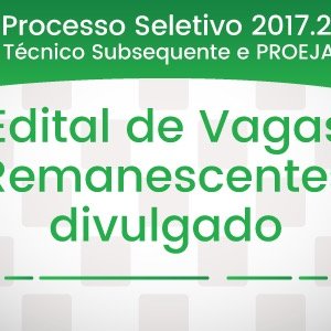 #23211 IFRN lança edital com 59 vagas remanescentes para curso técnico