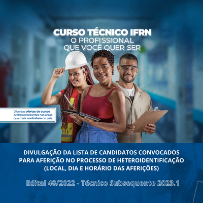 #23317 Divulgada a lista com local, dia e horário das aferições de heteroidentificação
