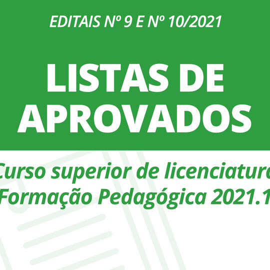 #23339 Divulgadas listas de aprovados em curso de Graduação para professores