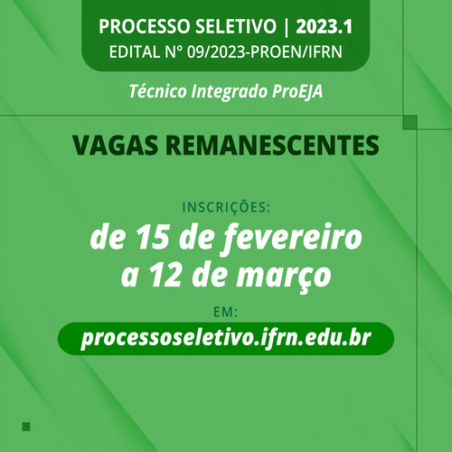 Todos os detalhes e todas as informações sobre o processo seletivo estão disponíveis no documento publicado.