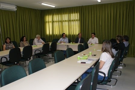 José Augusto Brito Pacheco, ao lado do reitor, dos pró-reitores e dos diretores sistêmicos do IFRN