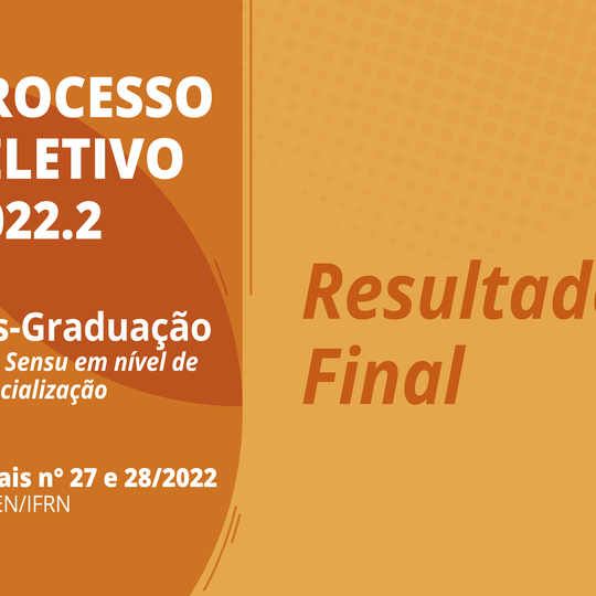 #23866 Divulgado resultado final de processo seletivo para especializações