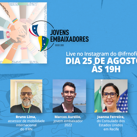 #24026 IFRN realiza live sobre o Programa Jovens Embaixadores