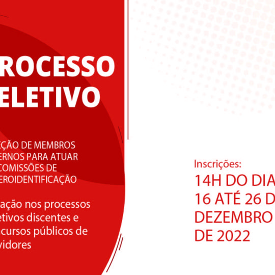 #24139 Publicado edital de seleção externa para Comissões de Heteroidentificação
