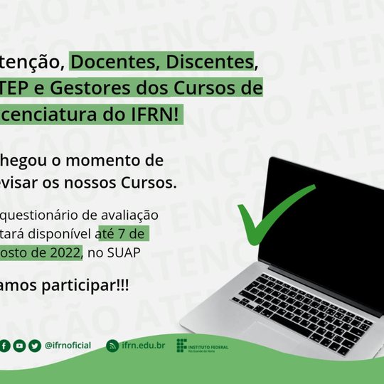 #24185 Cursos de Licenciatura têm avaliação parcial até 7 de agosto