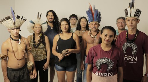 Lideranças e artistas indígenas do RN. Foto: Larinha Dantas