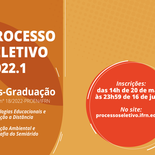 #24822 Publicado edital de seleção para Cursos de Pós-Graduação