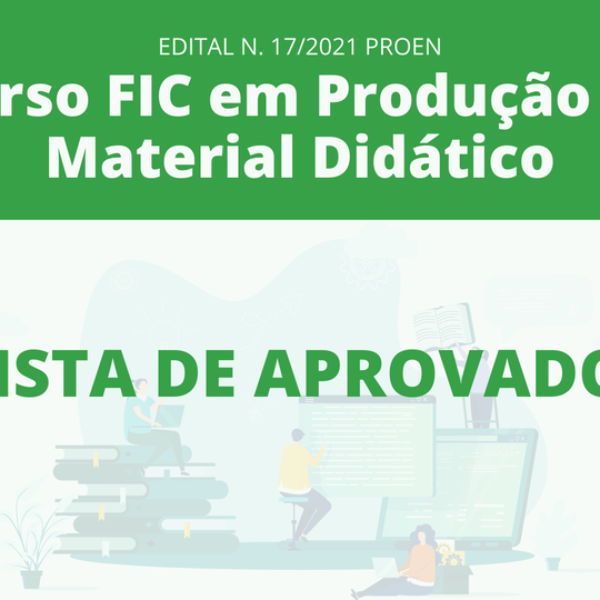 #24996 IFRN divulga aprovados para curso em Produção de Material Didático