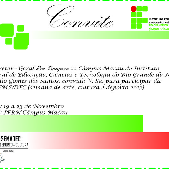 #25226 Semadec começa próxima semana no câmpus Macau