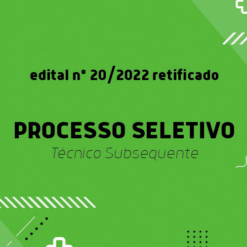 #25271 1196 vagas da seleção para cursos subsequentes tem novo prazo de inscrições