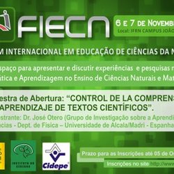 #25418 Campus João Câmara sedia o I Fórum Internacional em Ensino de Ciências da Natureza