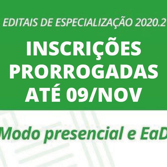 #25500 Prorrogadas as inscrições para cursos de Pós-Graduação
