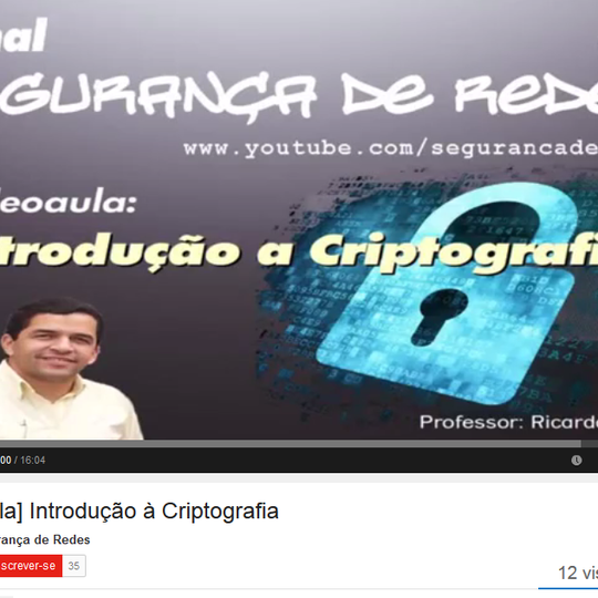 #25918 Professor do IFRN lança  videoaulas sobre segurança de redes no YouTube