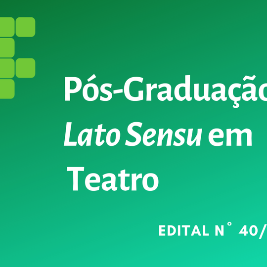 #25962 Abertas inscrições para pós-graduação em Teatro