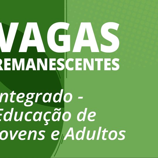 #26093 Inscrições para vagas remanescentes ProEJA começam nesta quinta (4)