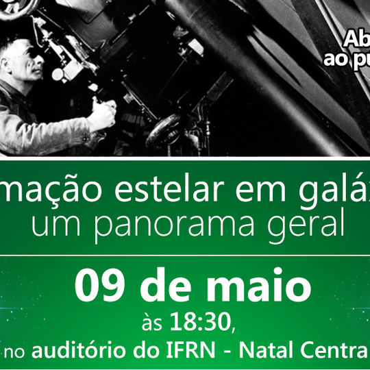#26126 Palestra gratuita sobre astronomia discute formação estelar em galáxias