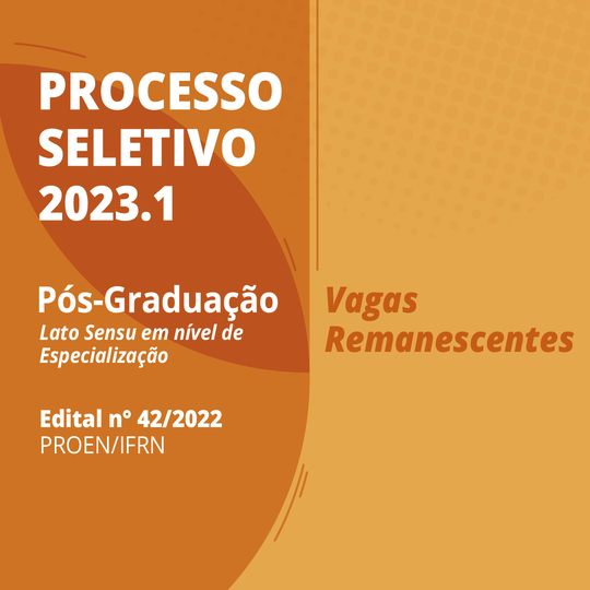 #26678  IFRN divulga vagas para Especializações