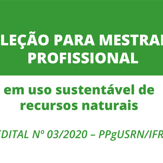 #26697 IFRN abre inscrições para Mestrado Profissional