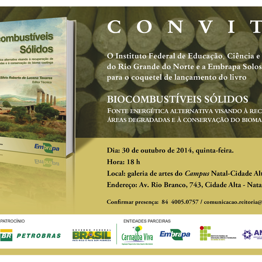 #26968 Biocombustíveis Sólidos é tema de livro editado pelo IFRN e Embrapa Solos