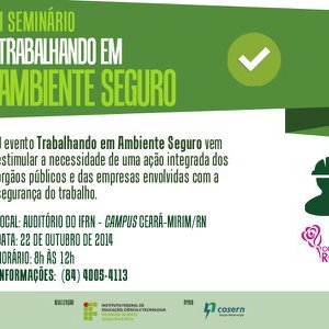 #27200 Campus Ceará-Mirim promove seminário Trabalhando em Ambiente Seguro