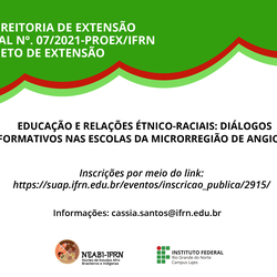 #27243 IFRN promove palestras sobre a temática Afro-Brasileira e Indígena