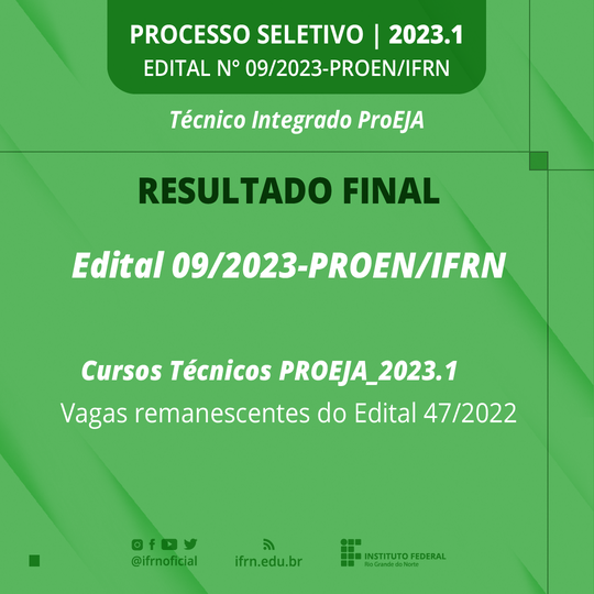 #27405 Divulgado resultado final para preenchimento de vagas remanescentes
