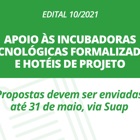 #27463 IFRN divulga edital para apoio a incubadoras tecnológicas e hotéis de projeto