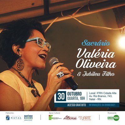 #27582 IFRN recebe cantora e compositora potiguar nesta quarta-feira (30)
