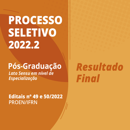 #27679 IFRN divulga lista de candidatos aprovados nos cursos de pós-graduação