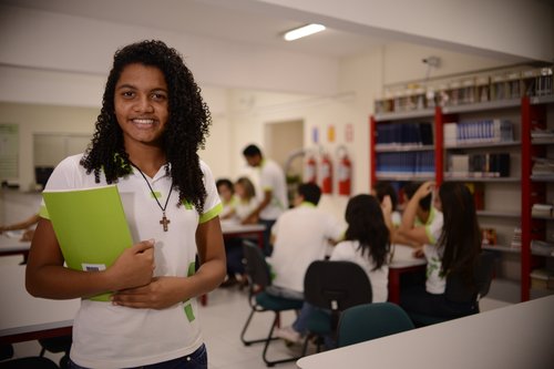 Estudantes na biblioteca do Campus Natal-Zona Norte. Foto: Alberto Medeiros