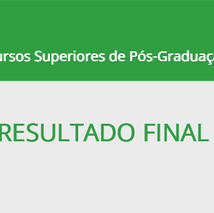 #27796 Divulgado Resultado Final do Curso Superior de Pós-graduação Lato Sensu