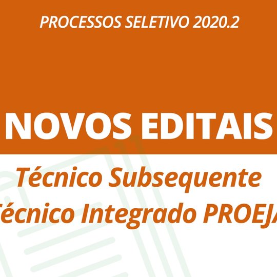 #27847 Divulgados novos editais para 1343 vagas em cursos técnicos