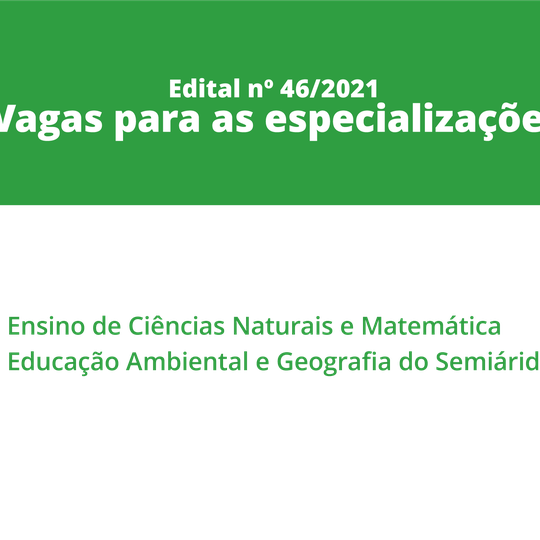 #28249 Pró-Reitoria divulga 72 vagas remanescentes em cursos de Especialização