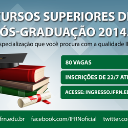#28357 Aberto edital para os cursos superiores de pós-graduação lato sensu 2014.2