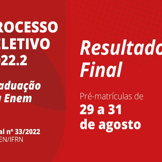 #28520 Divulgado resultado final de processo seletivo para graduações via Enem