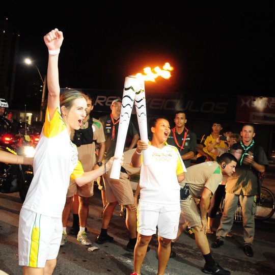 #28622 Alunos e servidores do IFRN participam do revezamento da tocha olímpica