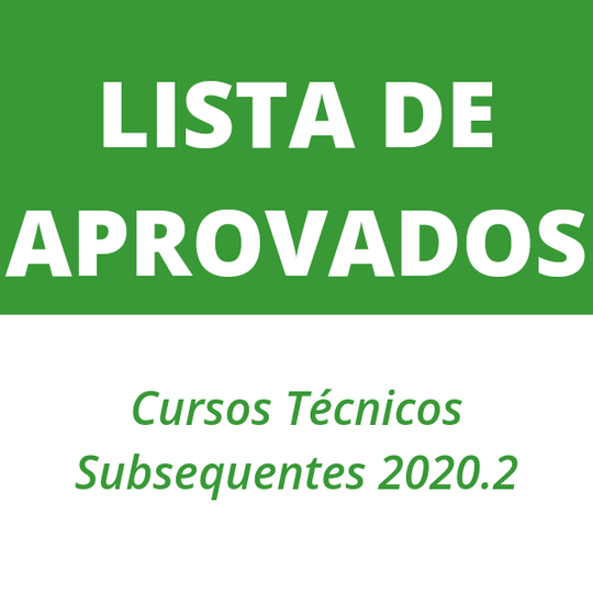 #28749 Divulgado resultado final de processo seletivo para cursos técnicos subsequentes