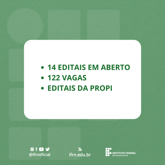 #28759 Editais disponibilizam 122 bolsas para projetos