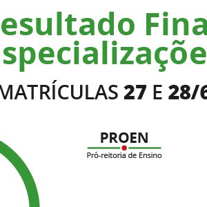 #29147 Disponível resultado final para pós-graduação em nível de Especialização